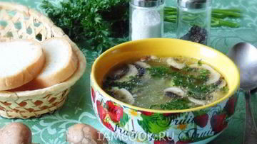 Рецепт Рассольника с грибами