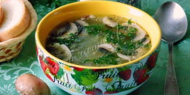 Рецепт рассольника с грибами