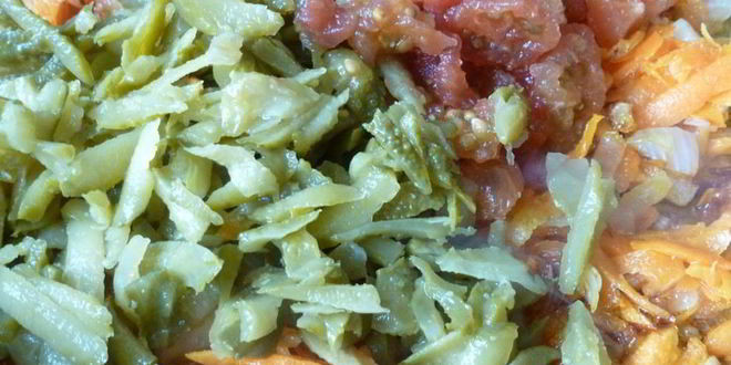 Рецепт рассольника с консервированной фасолью и солеными помидорами