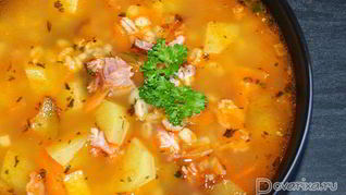 Рецепт Рассольника с копченостями