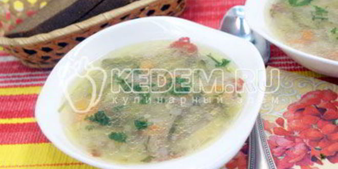 Рецепт рассольника с маринованными огурцами