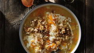 Рецепт Рассольника с мясом и рисом