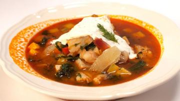 Рецепт Разноцветного супа с пангасиусом и тилапией