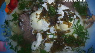 Рецепт Диетических щавелевых щей с яйцами пашот