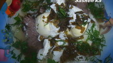 Рецепт Диетических щавелевых щей с яйцами пашот