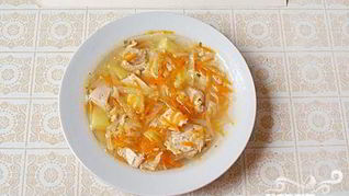 Рецепт Диетических щей с сельдереем и свежей капустой