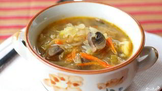 Рецепт Грибных щей со свежей капустой