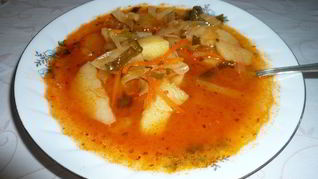 Рецепт Кислых щей на курином бульоне