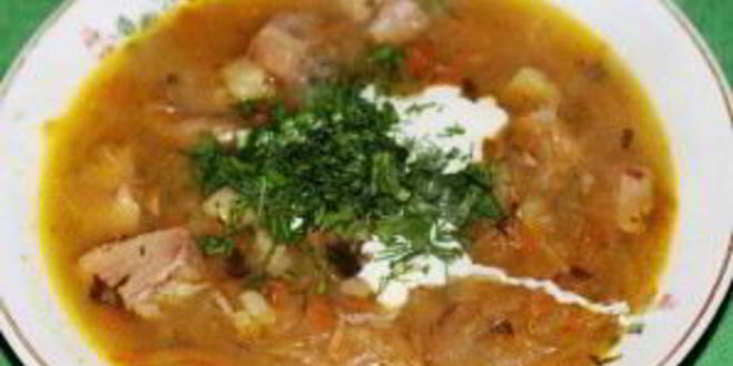 Рецепт кислых щей с белыми грибами