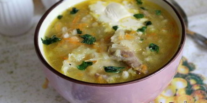 Рецепт кислых щей с перловкой