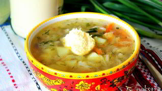 Рецепт Щей из молодой капусты на курином бульоне