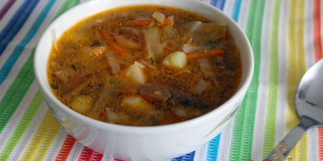 Рецепт щей из свежей капусты с баклажанами