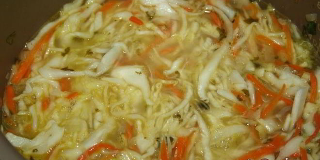 Рецепт щей с квашеной капустой и молодым щавлем