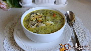 Рецепт Щей со шпинатом и шампиньонами