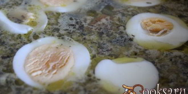 Рецепт щей со шпинатом и шампиньонами