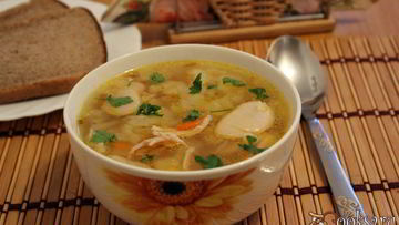 Рецепт Щей со свежей капустой и лимской фасолью на курином бульоне