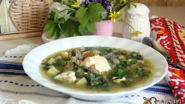 Рецепт Зеленых весенних щей с фрикадельками