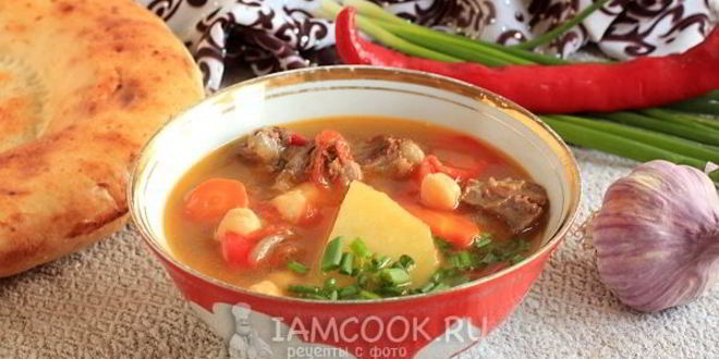 Рецепт жареной шурпы по-узбекски