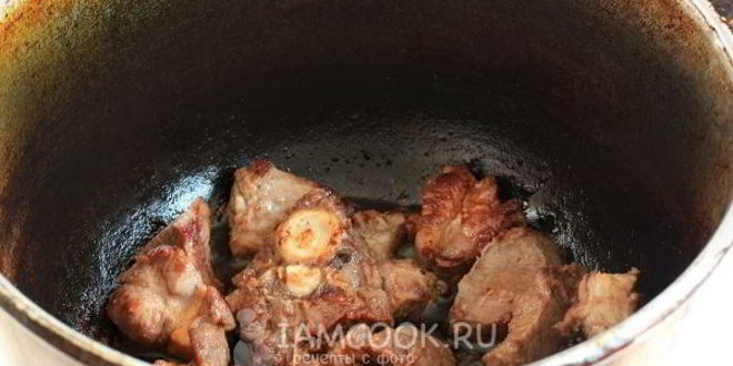 Рецепт жареной шурпы по-узбекски