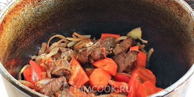 Рецепт жареной шурпы по-узбекски