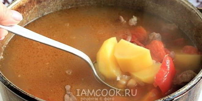 Рецепт жареной шурпы по-узбекски