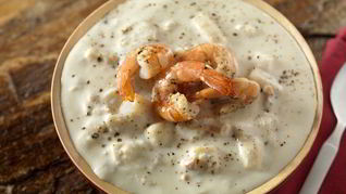 Рецепт Сливочного супа с морепродуктами