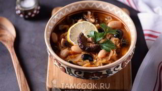 Рецепт Постной солянки с фасолью