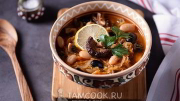 Рецепт Постной солянки с фасолью