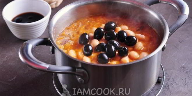 Рецепт постной солянки с фасолью