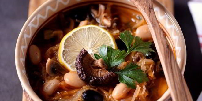 Рецепт постной солянки с фасолью