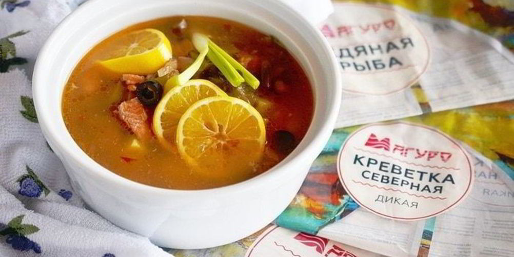 Как приготовить рыбную солянку с грибами и креветками