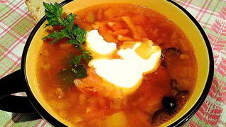 Рецепт Солянки с печеным перцем