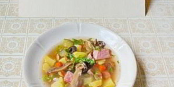 Рецепт солянки с ветчиной и грудинкой