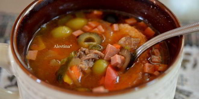 Рецепт солянки со сладким перцем