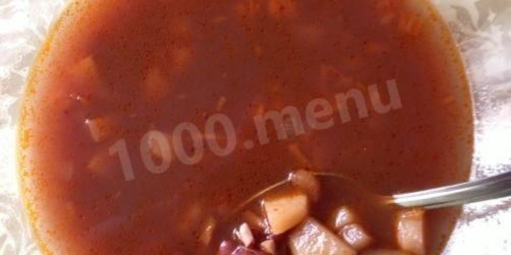 Как приготовить суп из красной фасоли в томатном соусе