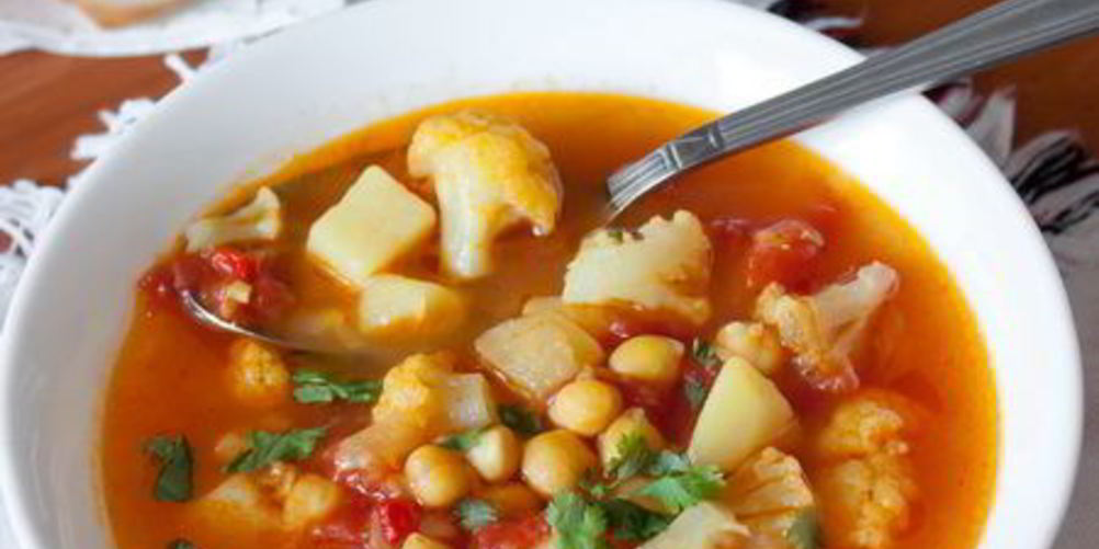 Как приготовить суп из цветной капусты и нута с карри