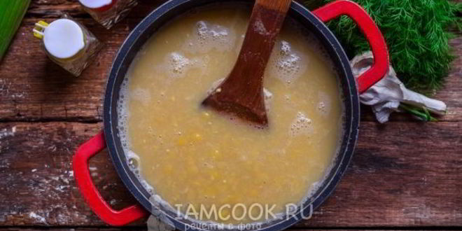 Рецепт горохового супа-пюре с копченостями