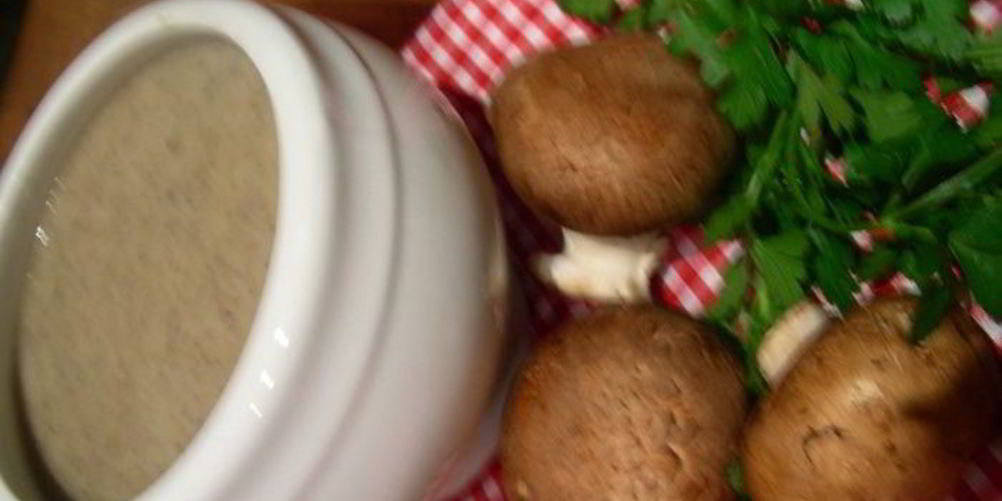 Как приготовить грибной суп-пюре с запеченным чесноком