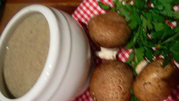 Рецепт Грибного супа-пюре с запеченным чесноком