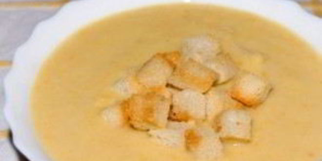 Рецепт картофельного супа-пюре с гренками