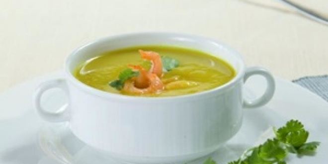 Рецепт картофельного супа-пюре с креветками