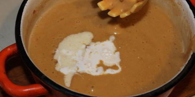 Рецепт пикантного супа-пюре из красной чечевицы