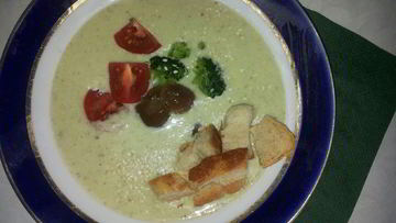 Рецепт Супа-пюре из брокколи с белой фасолью и чеддером