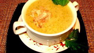 Рецепт Супа-пюре из брокколи с курицей и сыром