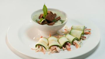 Рецепт Супа-пюре из риса и овощные роллы