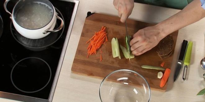 Рецепт супа-пюре из риса и овощные роллы