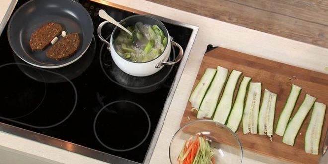 Рецепт супа-пюре из риса и овощные роллы