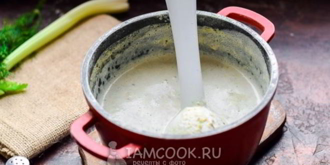 Рецепт супа-пюре из сельдерея и замороженных овощей со сливками