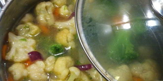 Рецепт супа-пюре из цветной капусты, брокколи и сыра фета