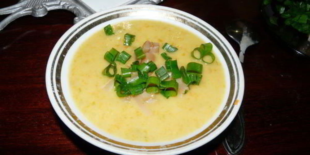 Как приготовить суп-пюре картофельный с копченным кальмаром